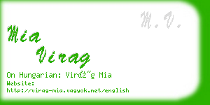 mia virag business card